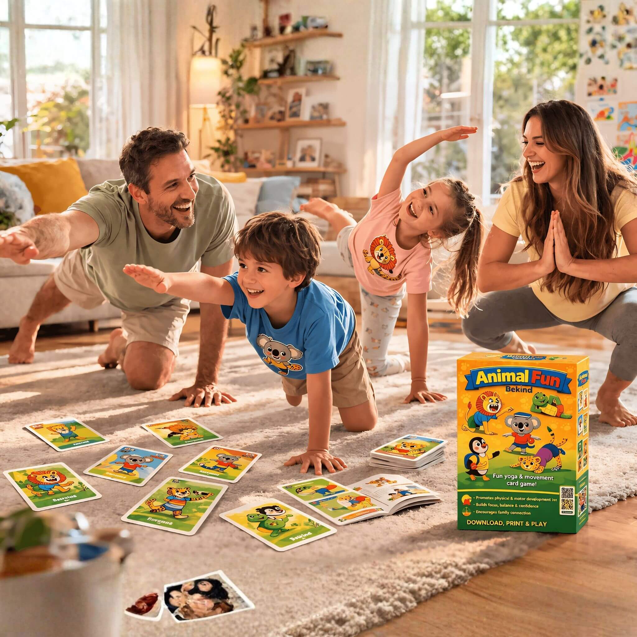 Animal Fun – Yoga & Movement Card Game for Kids and Families